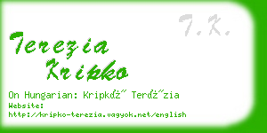 terezia kripko business card